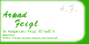 arpad feigl business card